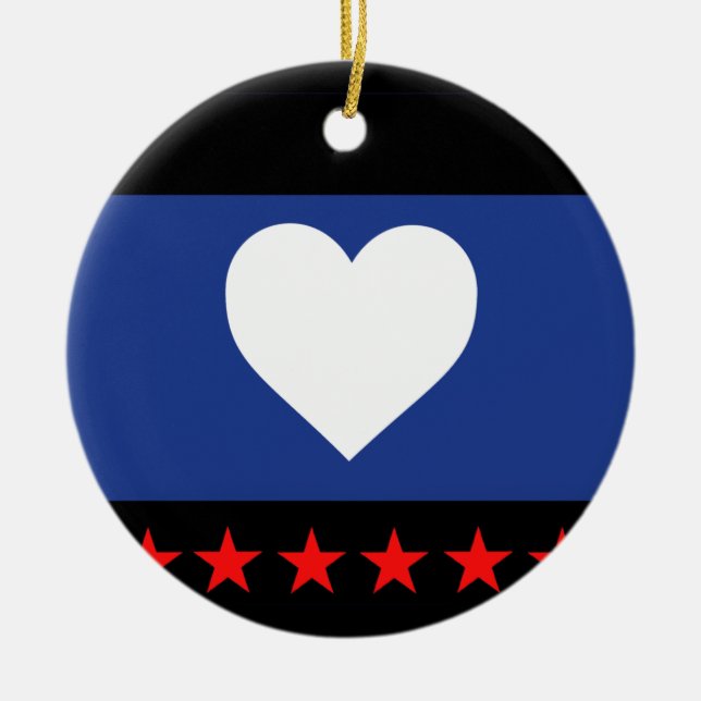 Foot Pride Flag Ceramic Tree Decoration (Front)