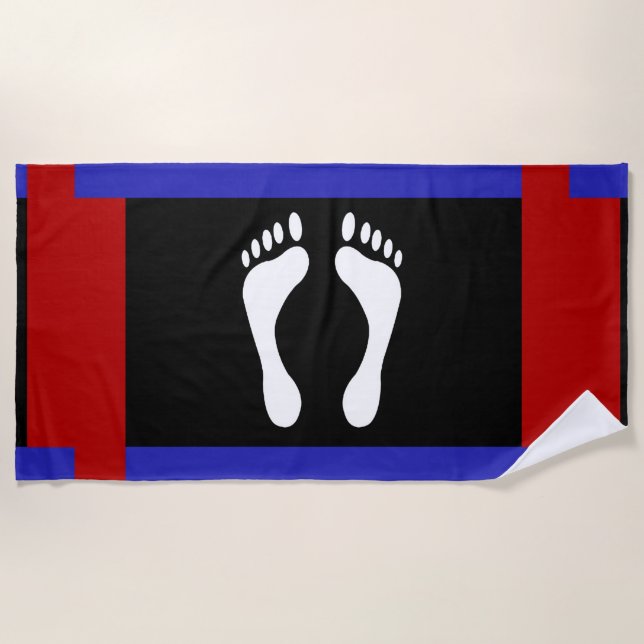 Foot Pride Flag (Footprint) Beach Towel (Front)