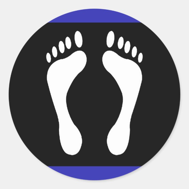 Foot Pride Flag (Footprint) Classic Round Sticker (Front)