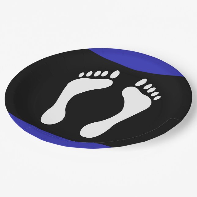 Foot Pride Flag (Footprint) Paper Plate (Angled)