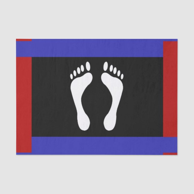 Foot Pride Flag (Footprint) Tissue Paper (Front)