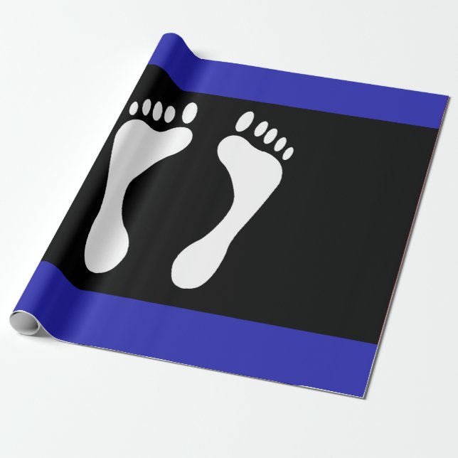 Foot Pride Flag (Footprint) Wrapping Paper (Unrolled)