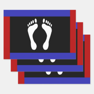Foot Pride Flag (Footprint) Wrapping Paper Sheet
