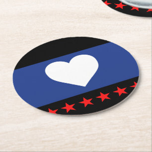 Foot Pride Flag Round Paper Coaster