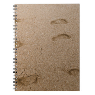 Foot print seashore notebook