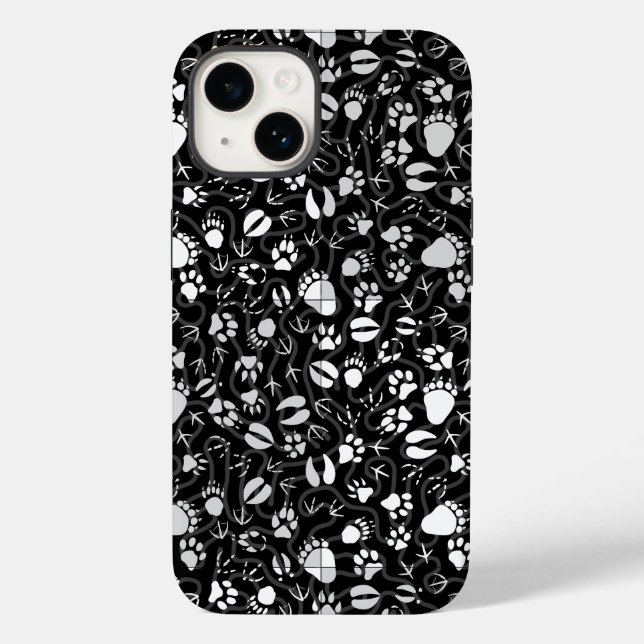 Foot prints 01.b. Black BG Case-Mate iPhone Case (Back)