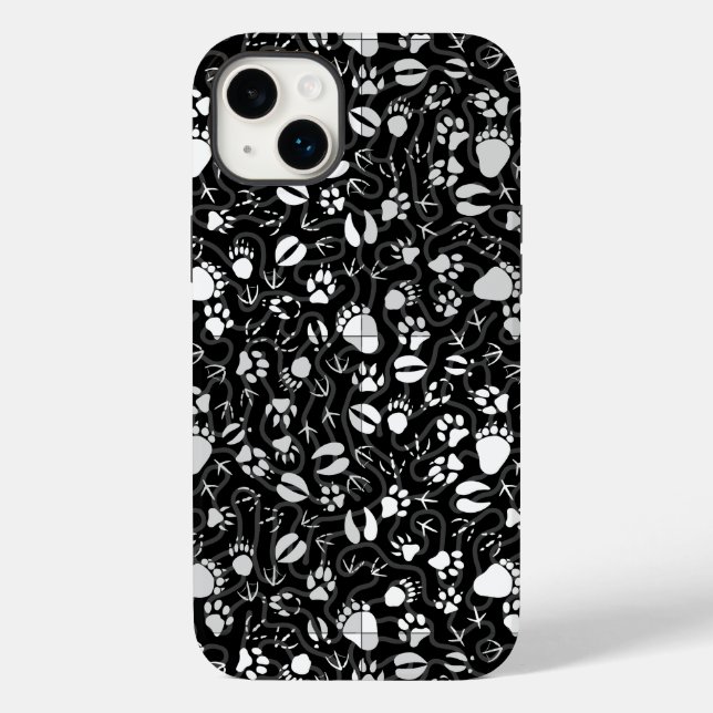 Foot prints 01.b. Black BG Case-Mate iPhone Case (Back)