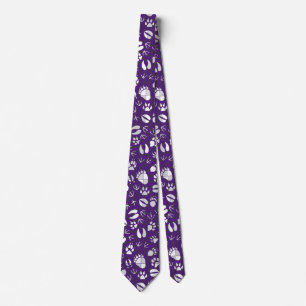 Foot prints 01.b. Purple BG Tie