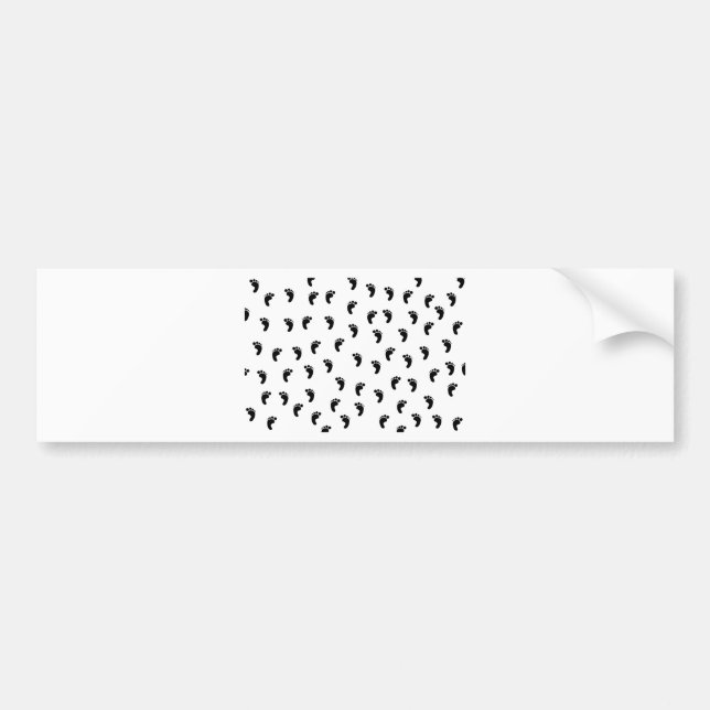 Foot Prints Bumper Sticker (Front)