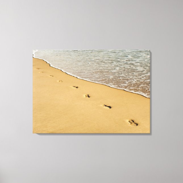 Foot prints in Sand with Wave (Front)