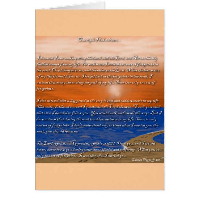 Foot Prints in the Sand (Front)