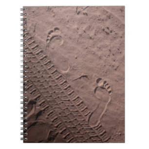 Foot prints in the sand notebook