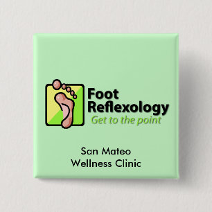 Foot Reflexology 15 Cm Square Badge