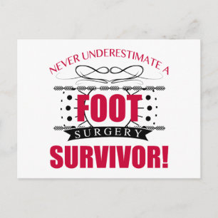 Foot Surgery Survivor Postcard