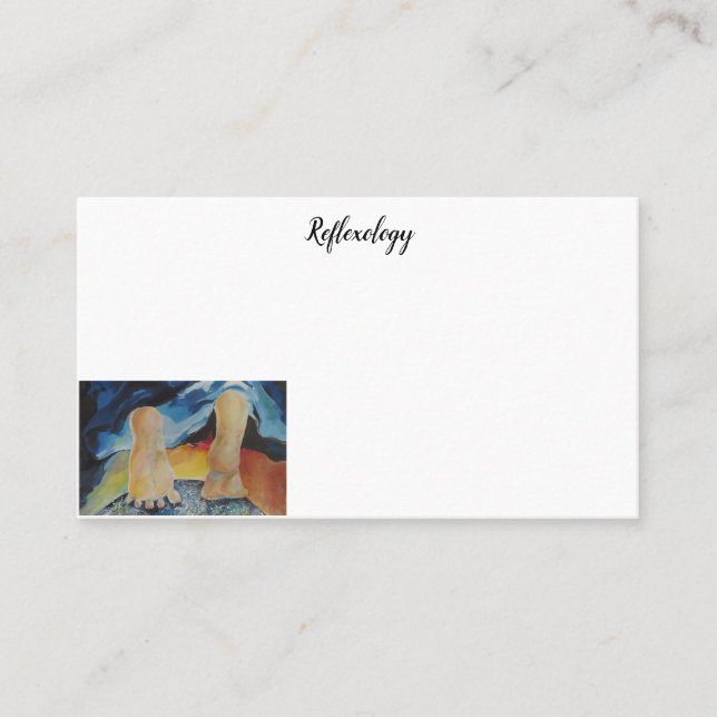 Foot Wellness Relex Maureen Girard EArth Business Card (Front)