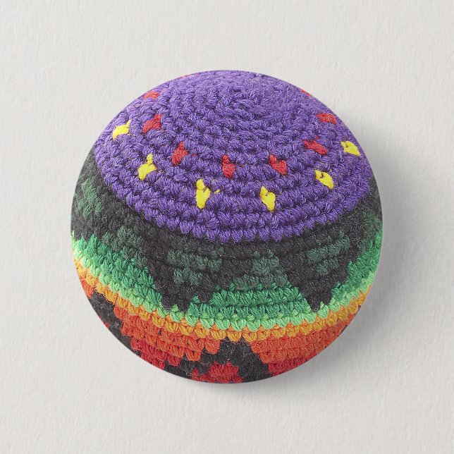 footbag foot sack photo 6 cm round badge (Front)