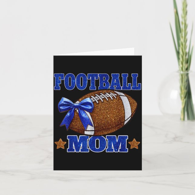 Footbal Mum Football Mama Game Day Football Season Card (Front)