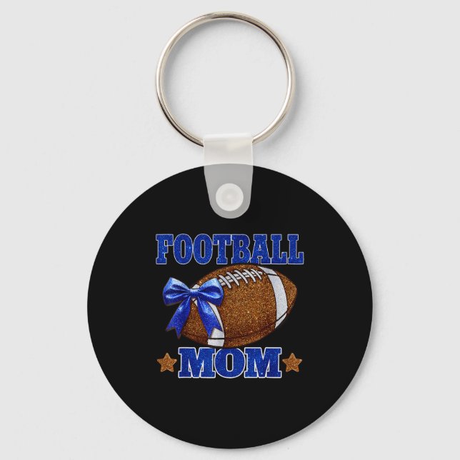 Footbal Mum Football Mama Game Day Football Season Key Ring (Front)
