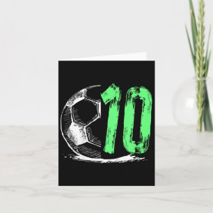 Football 10 Years Old Boy Birthday Party  Card