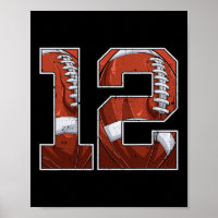 Football 12th Birthday Boy Twelve 12 Years Old Bda