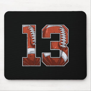 Football 13th Birthday Boy Thirteen 13 Years Old B Mouse Mat