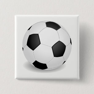 Football 15 Cm Square Badge