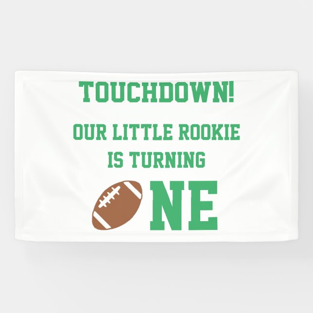 Football 1st Birthday Banner (Horizontal)