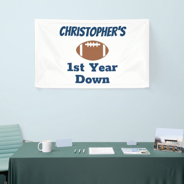 Football 1st Birthday Banner (Tradeshow)