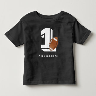 Football 1st Birthday name and age kids boy girl Toddler T-Shirt