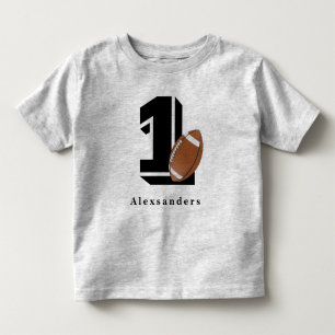 Football 1st Birthday name and age kids boy girl Toddler T-Shirt