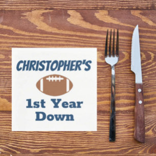 Football 1st Birthday Napkin