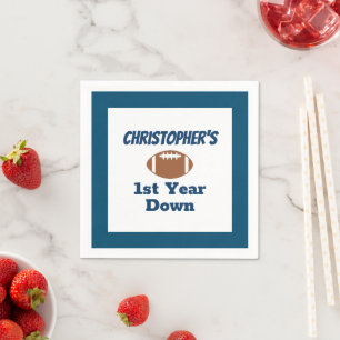 Football 1st Birthday Napkin