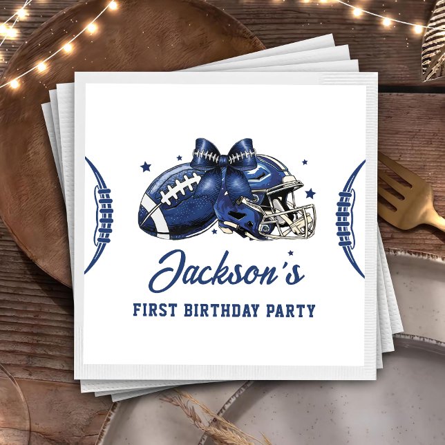 Football 1st birthday Napkins (Creator Uploaded)
