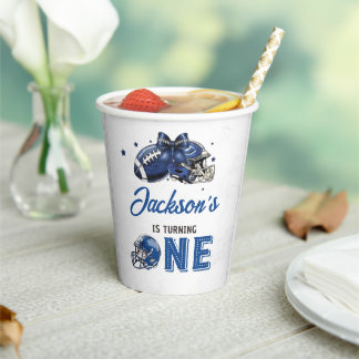 Football 1st Birthday Paper Cups