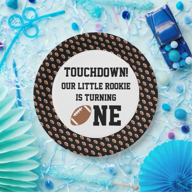 Football 1st Birthday Paper Plate (Party)