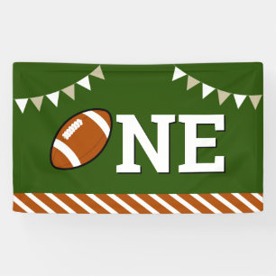 Football 1st Birthday Party Banner