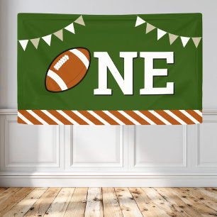 Football 1st Birthday Party Banner