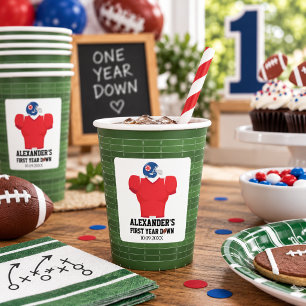 Football 1st Birthday Party Paper Cups