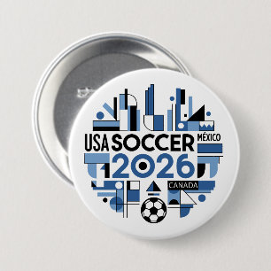 Football 2026 USA, Canada, Mexico 7.5 Cm Round Badge