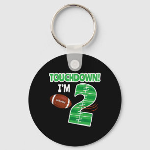 Football 2nd Birthday Party Player Game Lover Team Key Ring