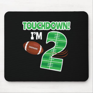 Football 2nd Birthday Party Player Game Lover Team Mouse Mat