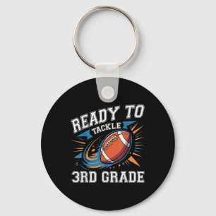 Football 3rd Third Grade First Day Of School Back Key Ring