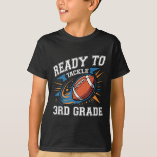Football 3rd Third Grade First Day Of School Back T-Shirt