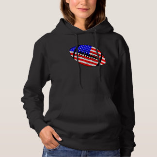 Football 4th Of July USA Ball Sport American Flag Hoodie