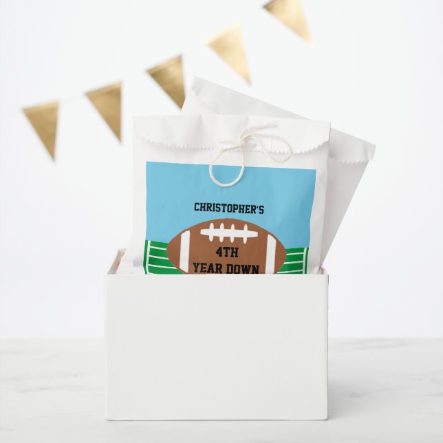 Football 4th Year Down Birthday Favour Bags (Party)