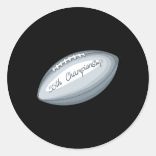 FOOTBALL 55TH CHAMPIONSHIP CLASSIC ROUND STICKER