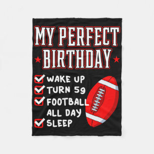 Football 59 Birthday Party Team Player Sports Coac Fleece Blanket