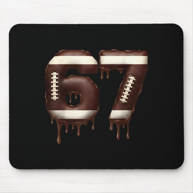 Football 67 Funny Six Seven 6 7 Meme  Mouse Mat (Front)