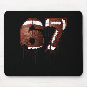 Football 67 Six Seven Funny Gen Alpha Meme Drip  Mouse Mat