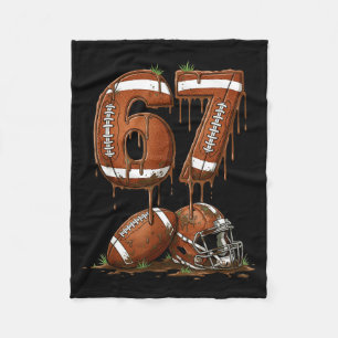Football 67 Six Seven Meme Funny 6-7 Drip American Fleece Blanket